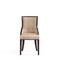 Manhattan Comfort Fifth Avenue Faux Leather and Velvet Dining Chair (Set of Two) in Tan and Walnut DC008-TN - alternate 2